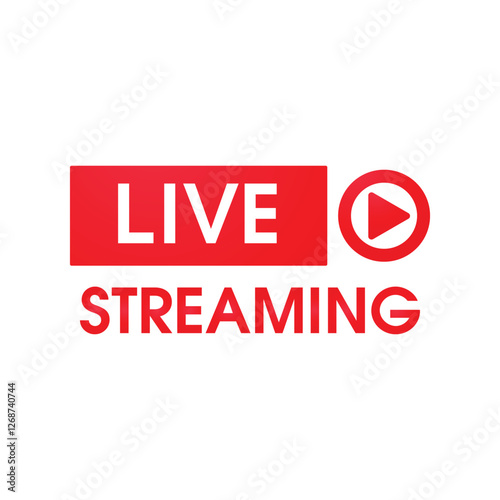 Live podcast red illustration design