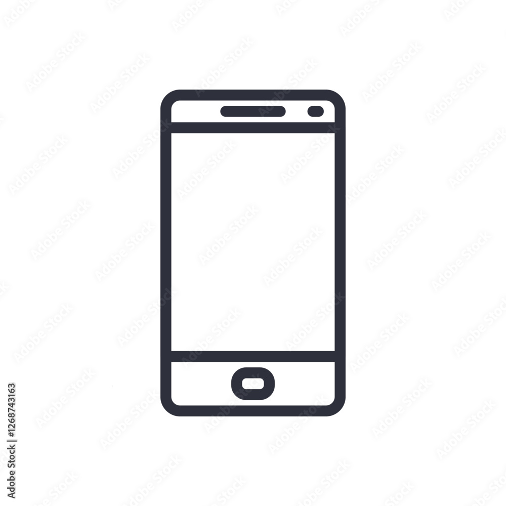 Phone icon line design Phone icon line design