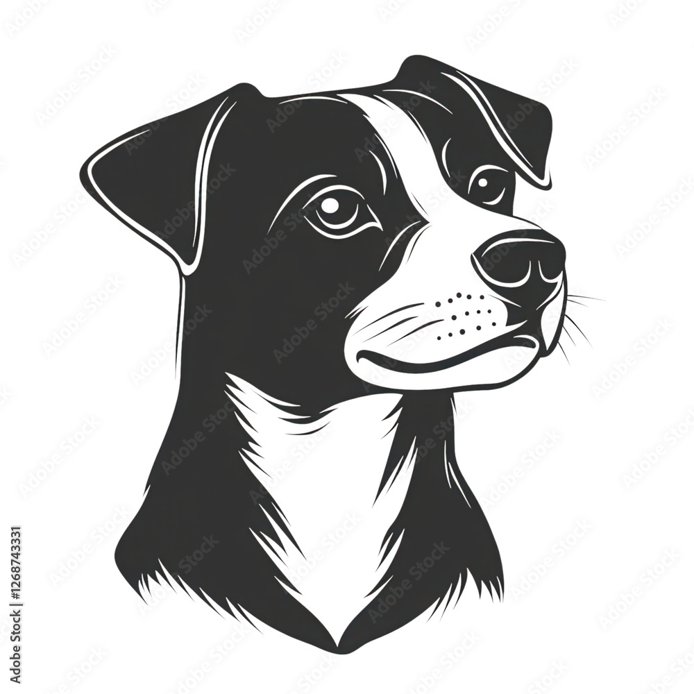 Fototapeta premium A detailed illustration of a dog