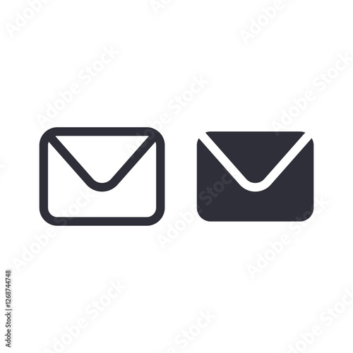 Message fill and line icon design