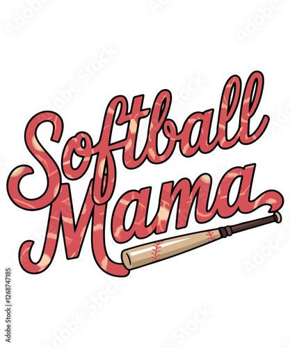 Perfect Gift for Proud Softball Mama t shirt design