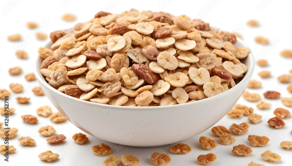 cereal muesli isolated on white background