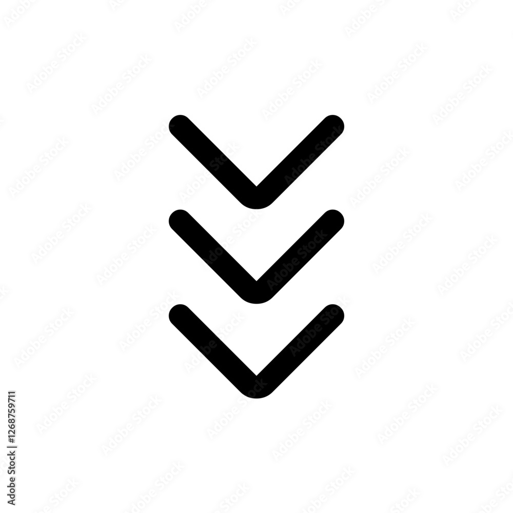 Triple Down Arrow Icon
Triple Down Arrow Icon