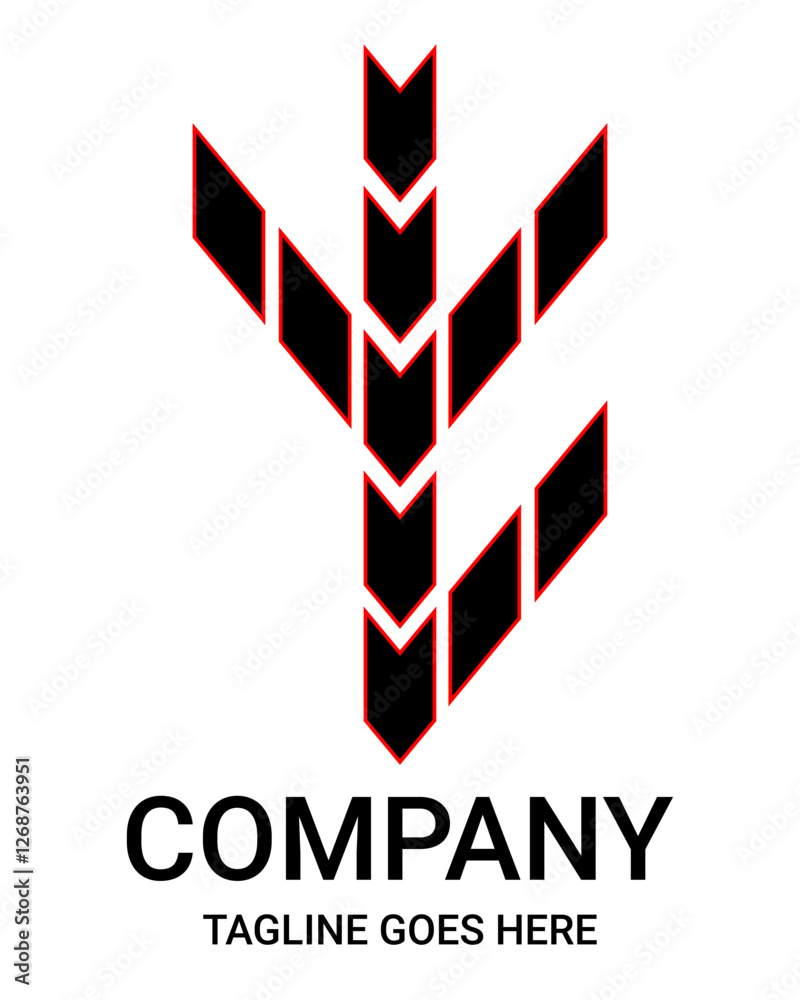 Obraz premium Arrow lowercase t logo. Pro, sport, aesthetic, minimalist, gamer logo design. Suitable for t-shirts, stickers, hats, and so on.