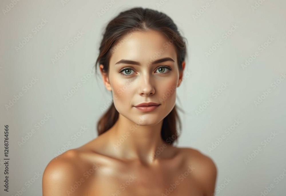 Natural light portrait of a woman without makeup Natural light portrait of a woman without makeup
