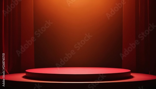 Abstract beautiful scene stage for product presentation,light - natural phenomenon, home showcase interior, stage - performance space, slide show, gray color, gobo lighting, multi-layered effect,23