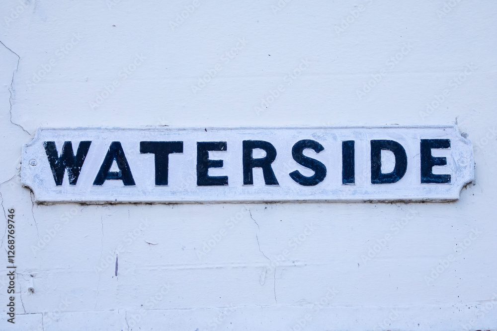 Waterside Street Sign in Stratford-Upon-Avon, UK Waterside Street Sign in Stratford-Upon-Avon, UK