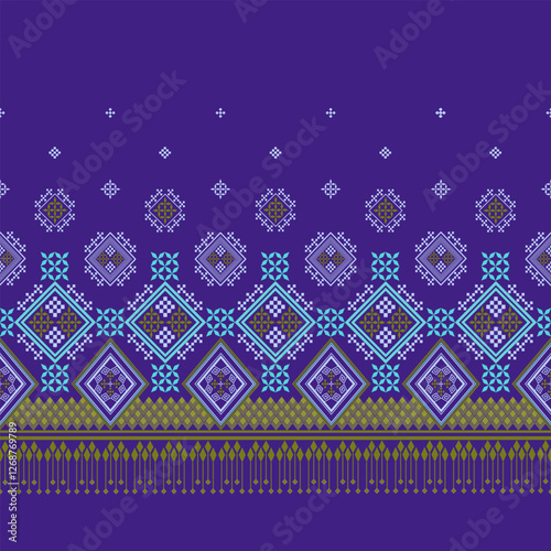 graphic trimming diamond shape on purple background