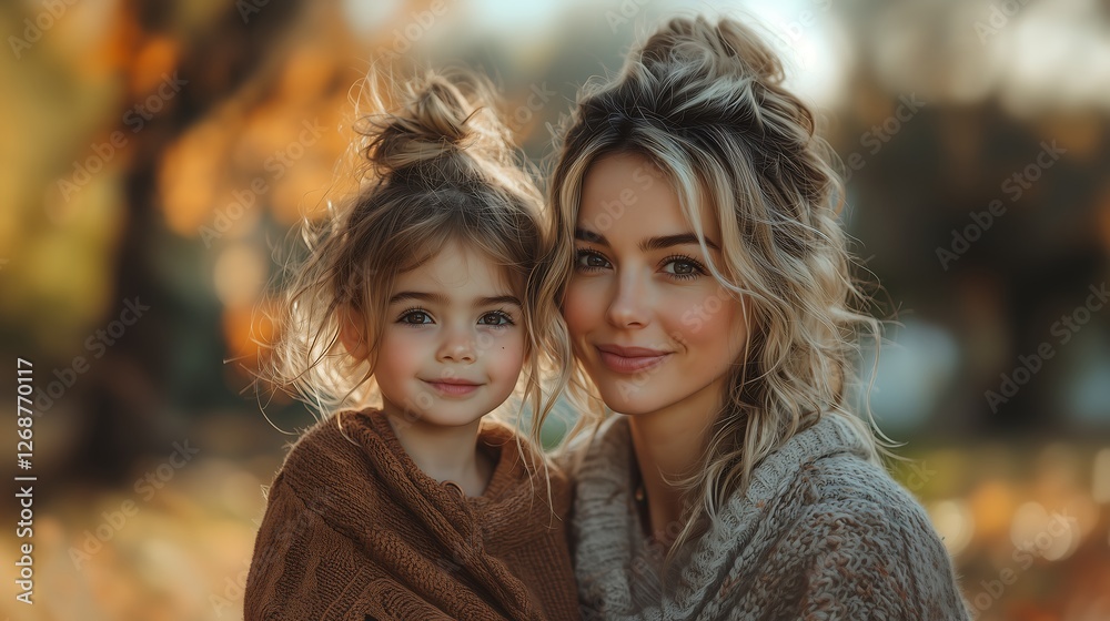 A hear twarming scene of a mother and her young daughter. A hear twarming scene of a mother and her young daughter.
