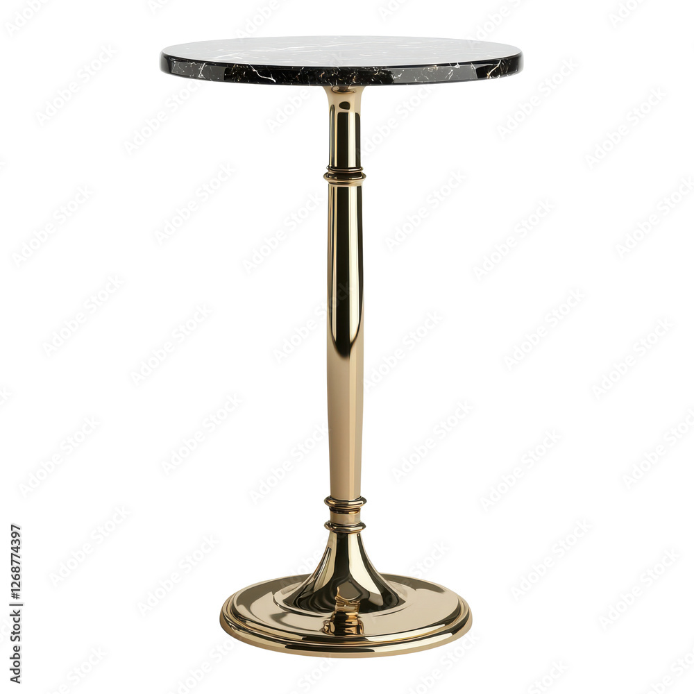 Elegant Round Marble Top Bar Table with Stylish Gold Finish Base Perfect for Modern Home Decor and Upscale Interior Design Projects Elegant Round Marble Top Bar Table with Stylish Gold Finish Base Perfect for Modern Home Decor and Upscale Interior Design Projects