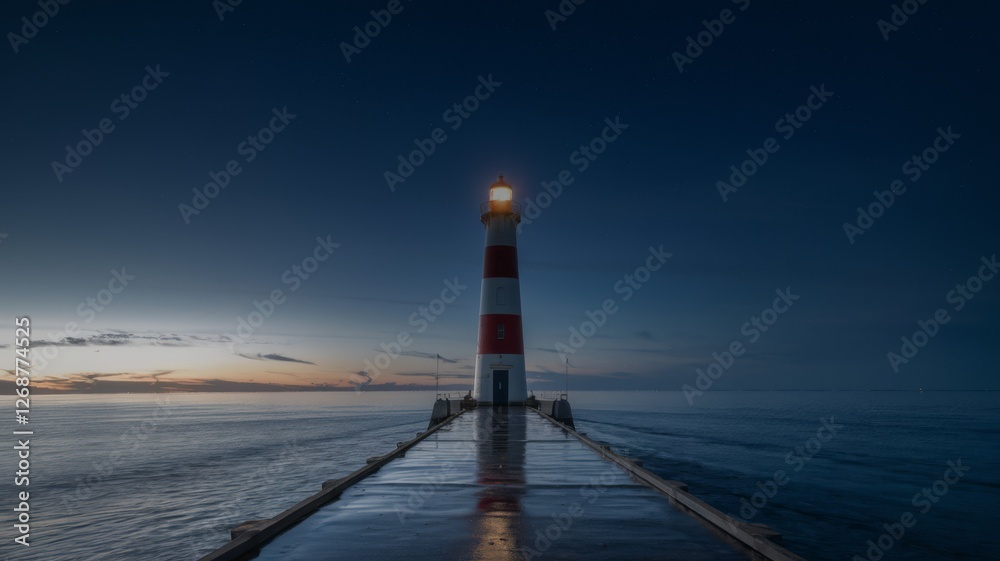 Fototapeta premium lighthouse at night
