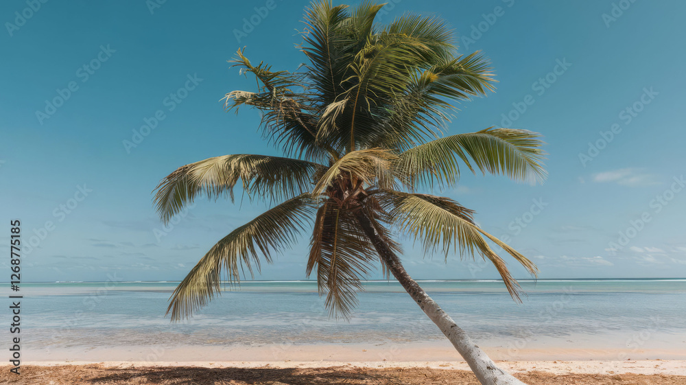 Fototapeta premium palm tree on a tropical beach