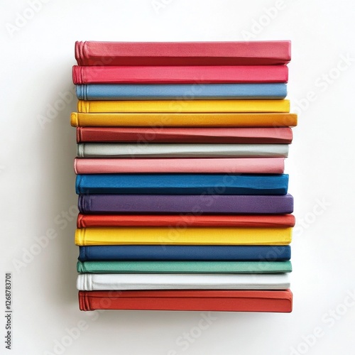 Wallpaper Mural Colorful hardcover books stacked neatly for a vibrant display of literature and creativity Torontodigital.ca