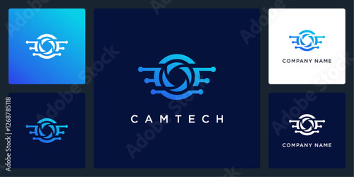 Camera fly logo tech