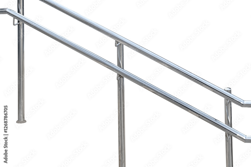 Chromium metal fence with handrail Chromium metal fence with handrail