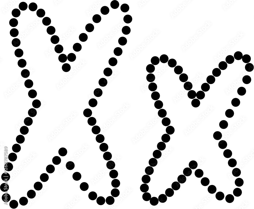 Vector of uppercase and lowercase letter X in dashed line style. Ideal for kids tracing worksheets, coloring pages, and educational materials. Vector of uppercase and lowercase letter X in dashed line style. Ideal for kids tracing worksheets, coloring pages, and educational materials.