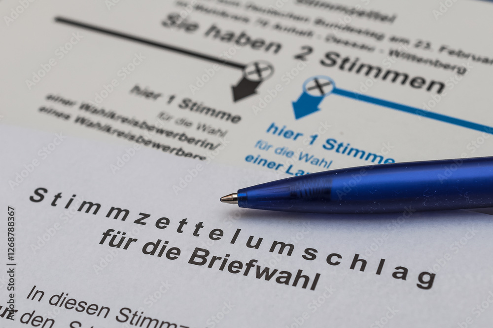 Wahlschein ankreuzen - Stimmzettel - Briefwahl Wahlschein ankreuzen - Stimmzettel - Briefwahl