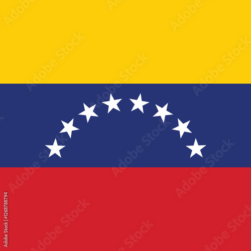 Free Download Flag of Venezuela. Venezuela square flag icon digital vector illustration - GFXLoad