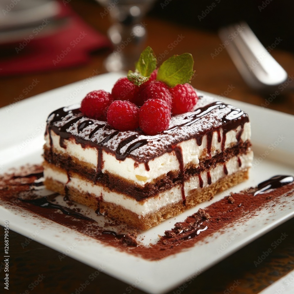 Decadent Layered Chocolate Raspberry Cake - Gourmet Bakery Dessert Decadent Layered Chocolate Raspberry Cake - Gourmet Bakery Dessert