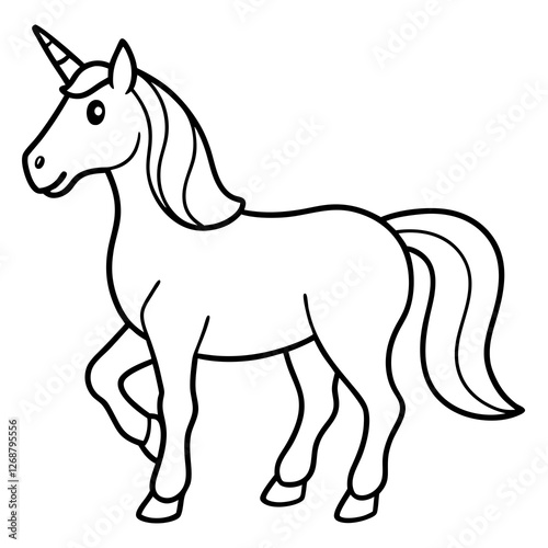 Wallpaper Mural Stylized Unicorn Outline Graphic Torontodigital.ca