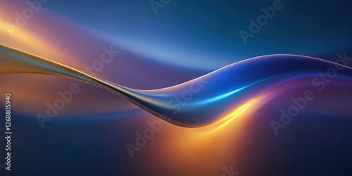 Abstract Blue and Orange Wave Background