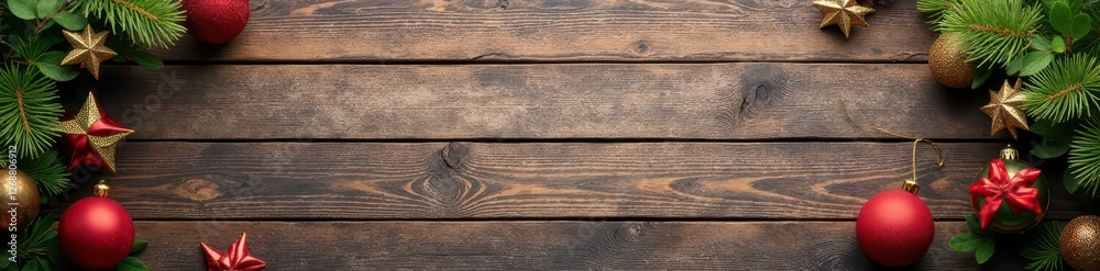 Fototapeta premium Weathered wood planks, rustic Christmas backdrop, xmas, wooden