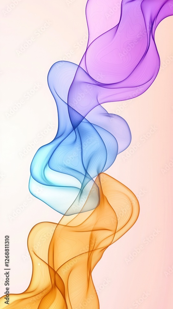 Colorful abstract background with dynamic flowing smoke and energy lines in vibrant hues Colorful abstract background with dynamic flowing smoke and energy lines in vibrant hues