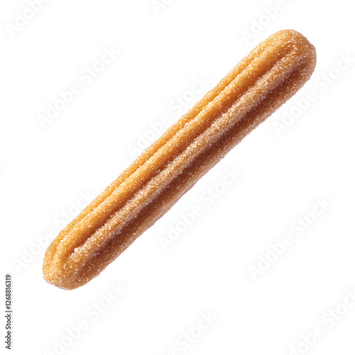 A long, delicious churro coated in cinnamon sugar, crispy on the outside and soft inside.