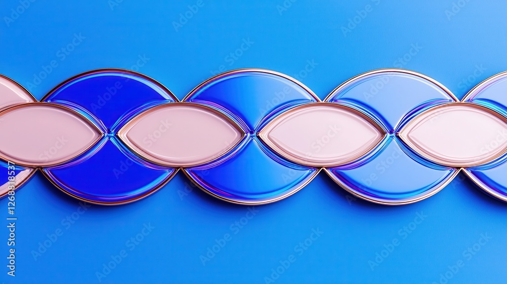 Abstract Blue and Pink Interlocking Shapes Modern Geometric Design Shiny Glossy Texture 3D Render Abstract Blue and Pink Interlocking Shapes Modern Geometric Design Shiny Glossy Texture 3D Render
