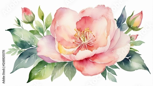 Ethereal Blooms: The Symphony of Watercolor Petals
