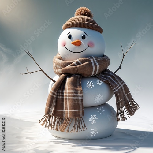 snowman on a white background
