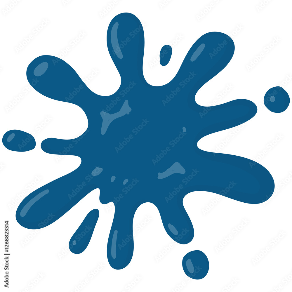 Hand drawn blue cartoon illustration Hand drawn blue cartoon illustration