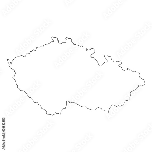 Czech republic map symbol shape, travel web flat concept icon vector illustration .