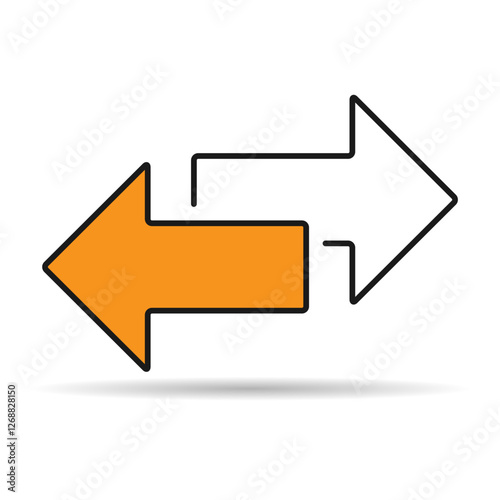 Free Download Exchange arrow transfer shadow icon,swap web button design, move symbol vector illustration . - GFXLoad