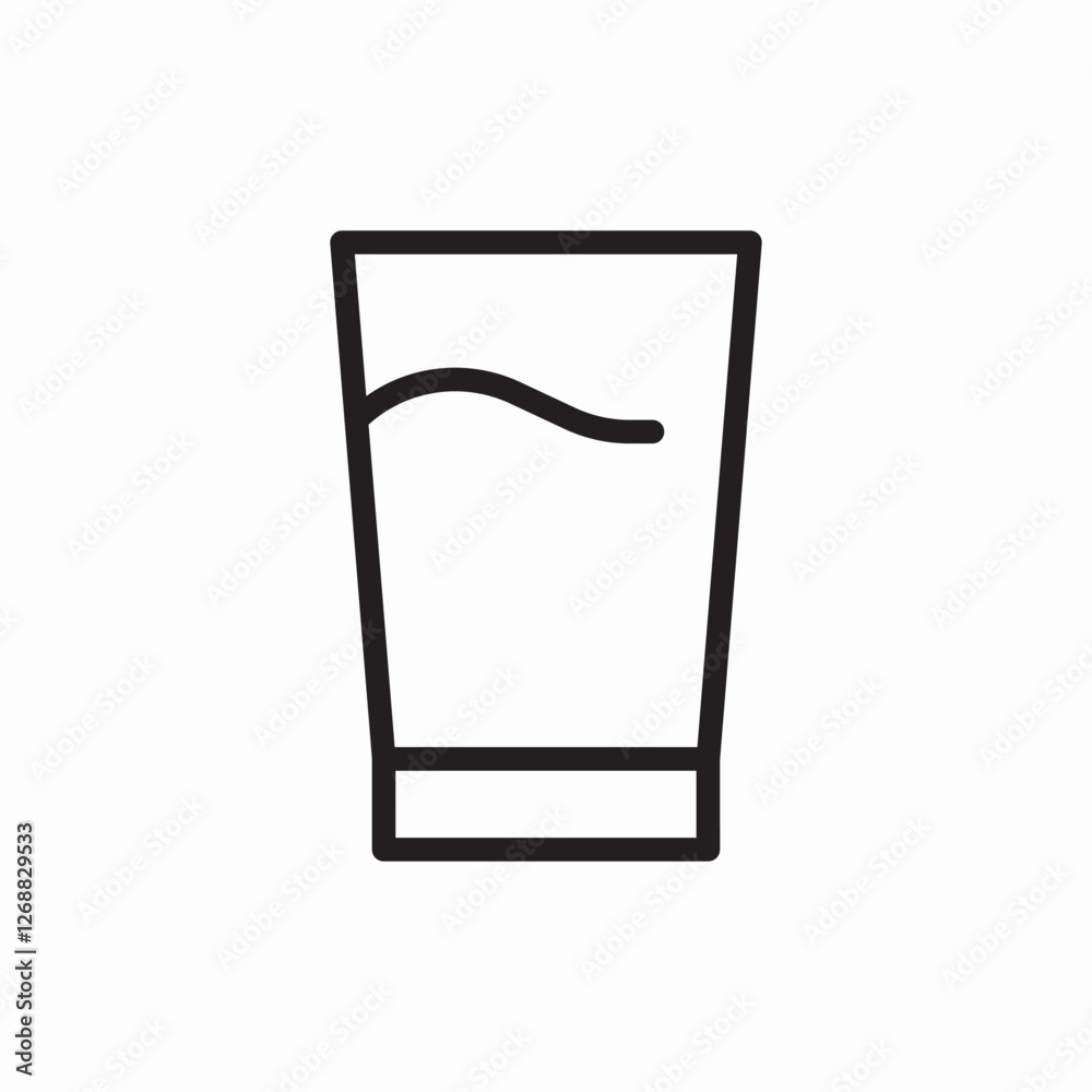 fresh drink glass beverage icon vector sign