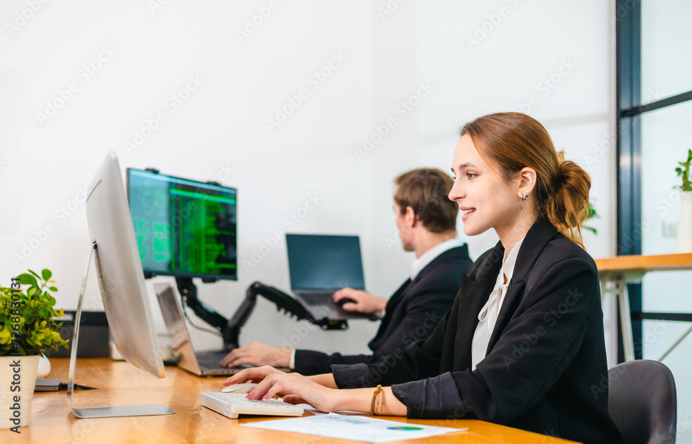 Financial Analyst Monitoring Stock Market Data Financial Analyst Monitoring Stock Market Data