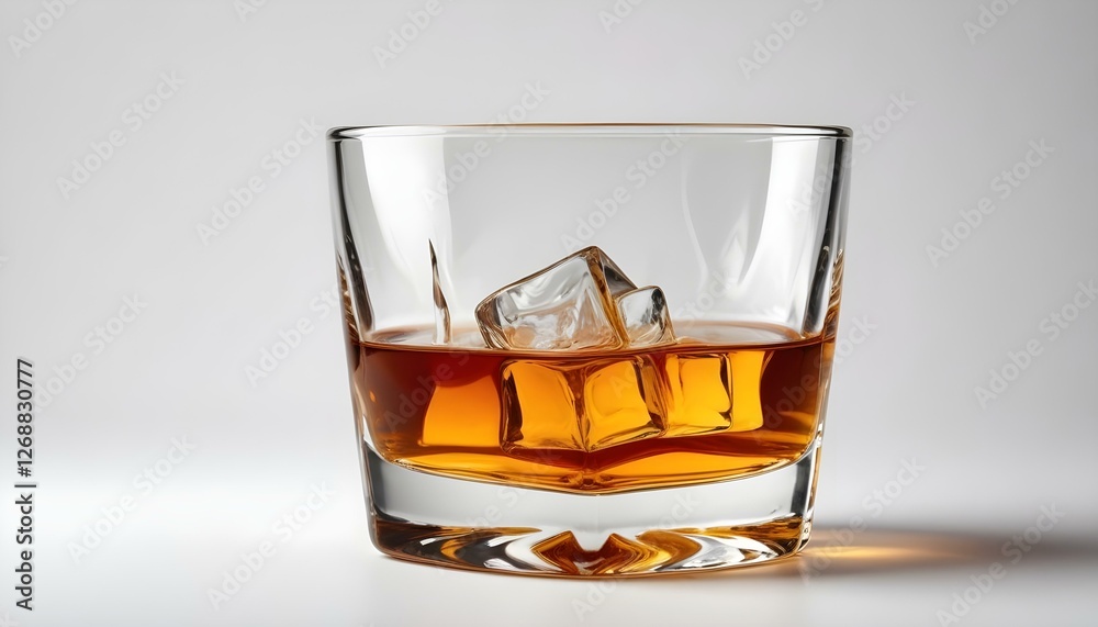 Glass of drinking whiskey isolated on a white background Glass of drinking whiskey isolated on a white background