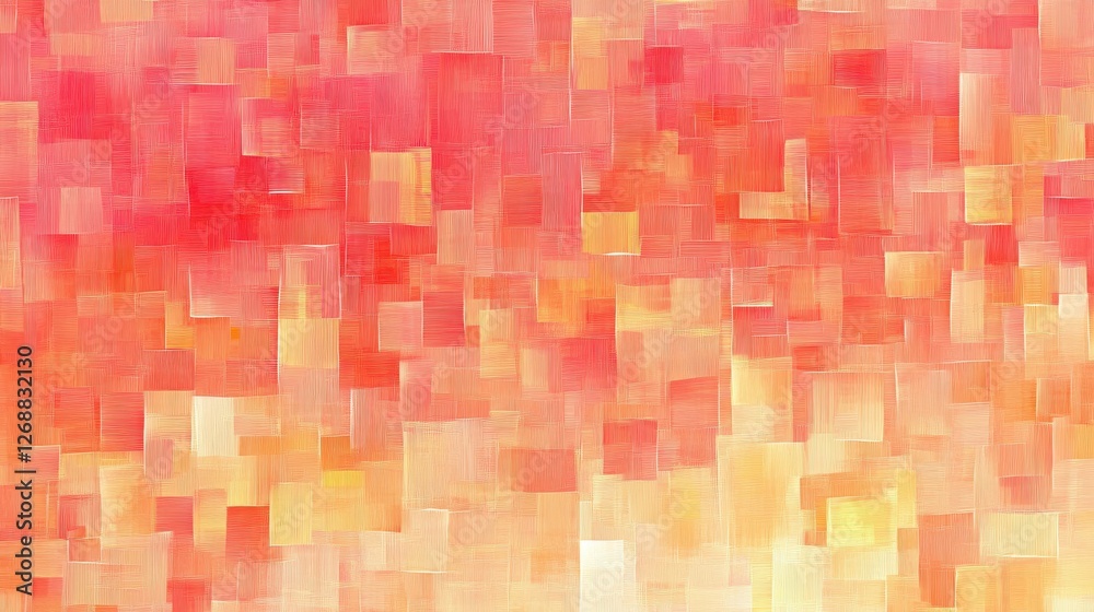 Soft pencil strokes create a vibrant gradient in shades of pink and orange across the canvas Soft pencil strokes create a vibrant gradient in shades of pink and orange across the canvas