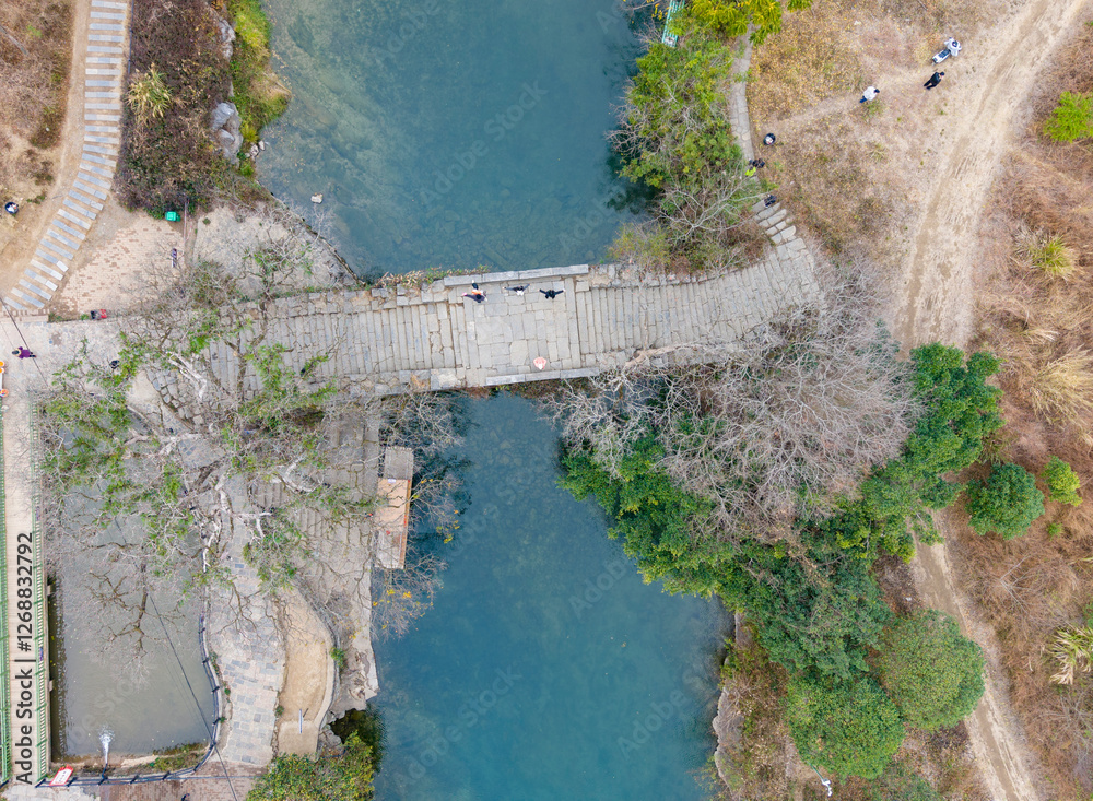 Aerial photography of the scenery of Guilin and Yangshuo in China