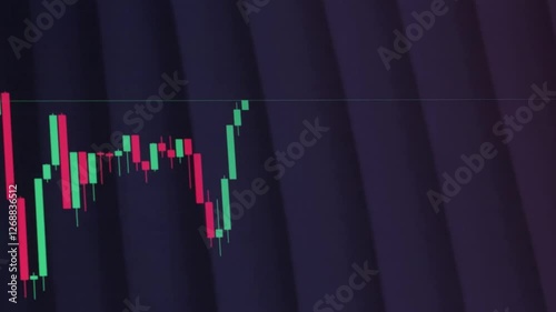 A close-up of a stock market chart displayed on a laptop screen