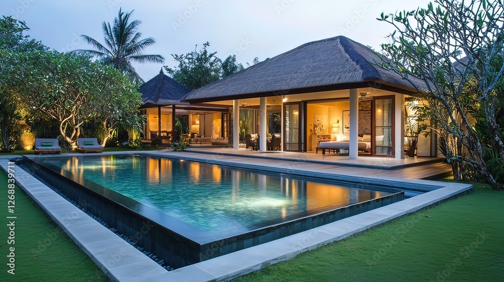 Fototapeta premium Modern living room with clean, minimal design and natural light, embodying simplicity and elegance.