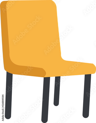 yellow chair on white background