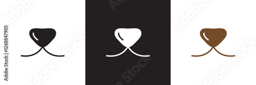 Dog nose icon.   isolated on white and black background. Vector illustration. EPS 10
