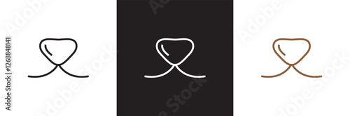 Dog nose icon.   isolated on white and black background. Vector illustration. EPS 10