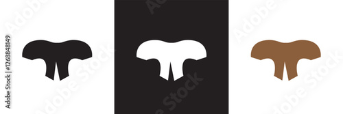 Dog nose icon.   isolated on white and black background. Vector illustration. EPS 10