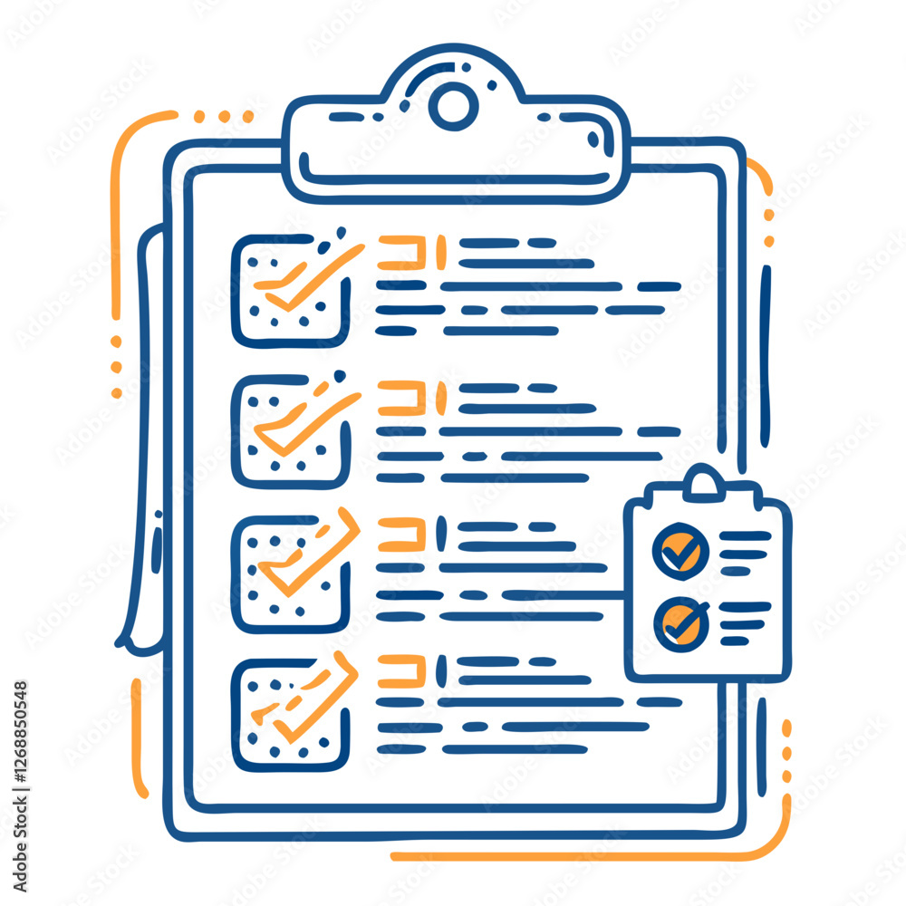 Task checklist and productivity icon Task checklist and productivity icon