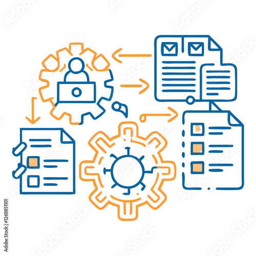 Workflow process optimization icon