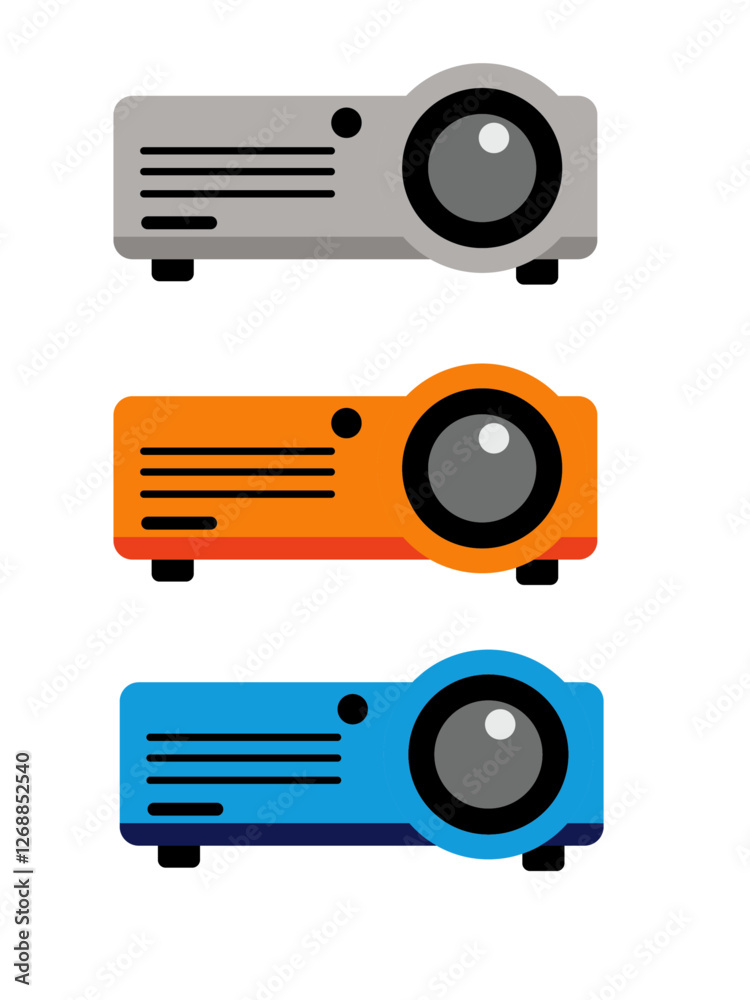 Fototapeta premium Modern Multimedia Projector Vector Illustration