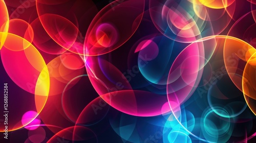 A modern abstract geometric background with glowing shapes. for branding and digital designs.