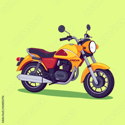 ector art motorcycle on a plain green background